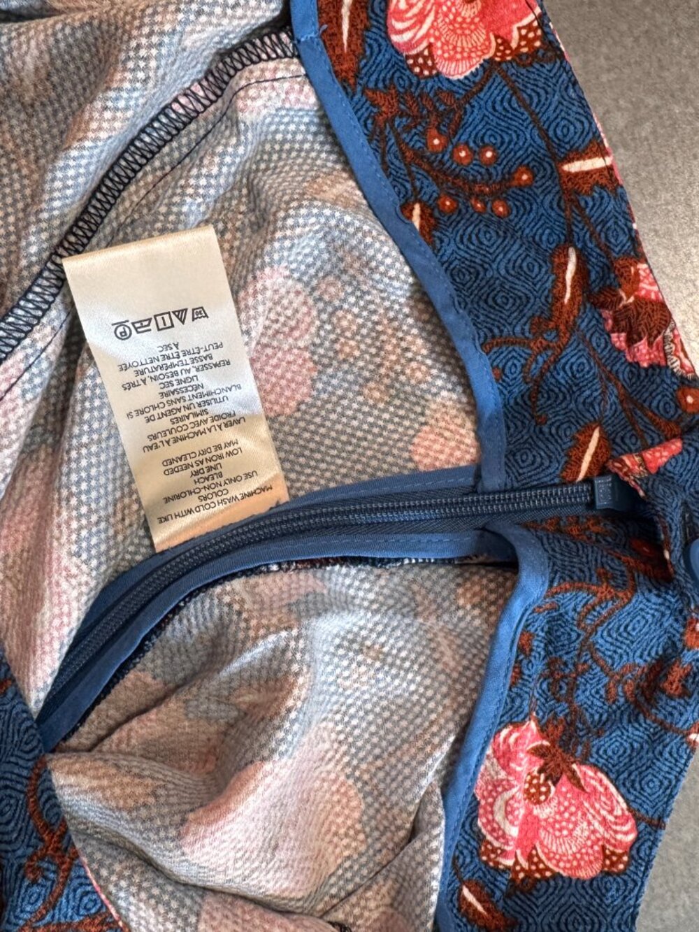 by Anthropologie NWT Blue Floral Bell Bottom Flare Pants US 10, Was $120 - Picture 3 of 9